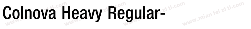 Colnova Heavy Regular字体转换
